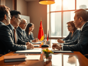 AI-generiertes Symbolfoto zum Thema „Handel mit China”.