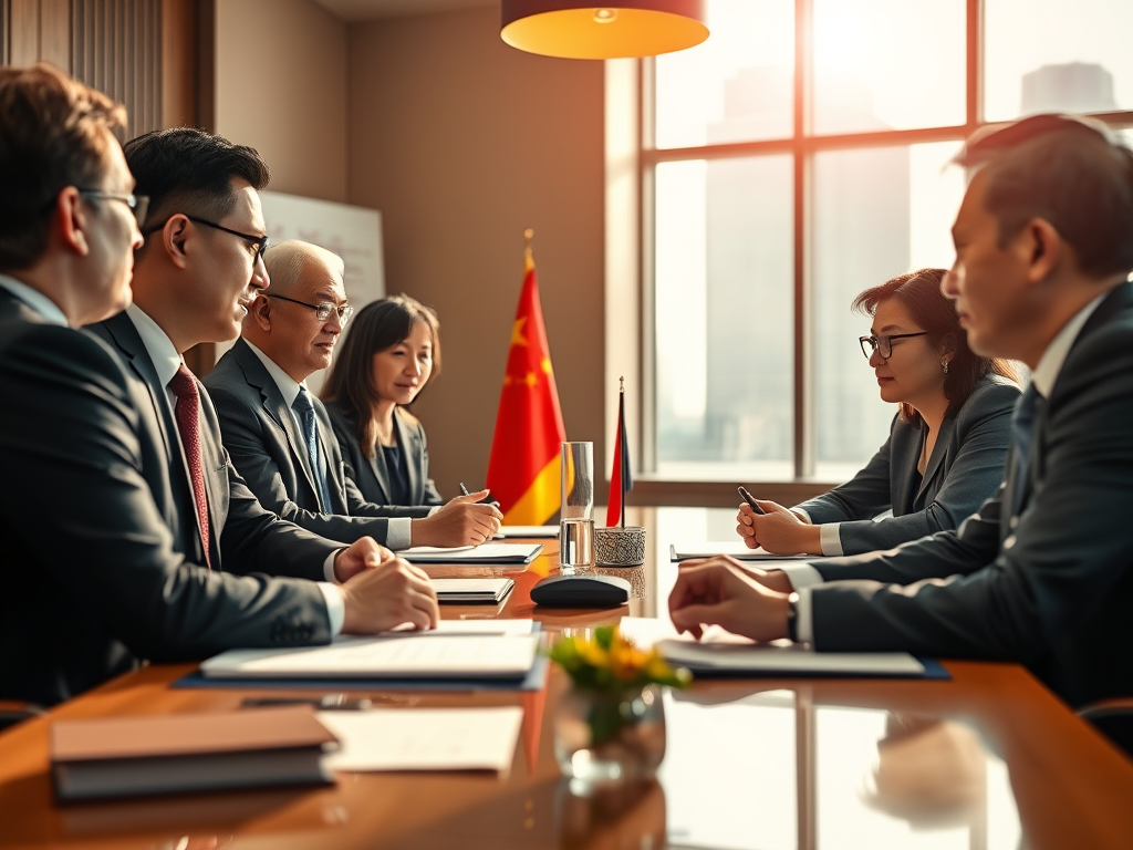 AI-generiertes Symbolfoto zum Thema „Handel mit China”.